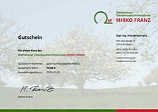 Gutschein für einen Kurs der Wetterauer Obstbaumschnittschule Mirko Franz